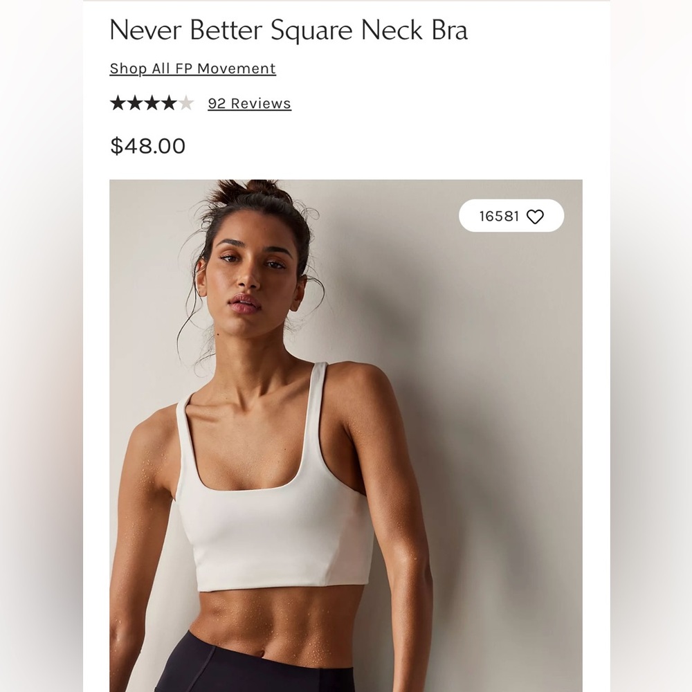 Hatch Cream Sports Bra with Sleek Design and Light Support